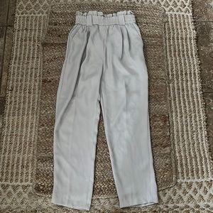 Beige paperbag dress pants from Zara